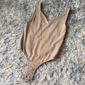 Tan Sleeeveless Bodysuit